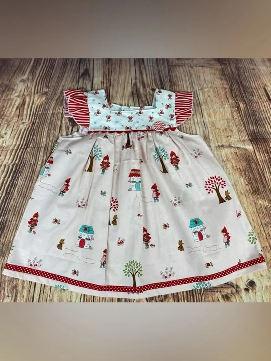 Daffodil Fields Designs Little Red Riding Hood Shabby Top - Picture 1 of 3